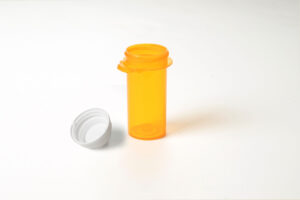 Empty bottle to visualize what opiates are prescribed for